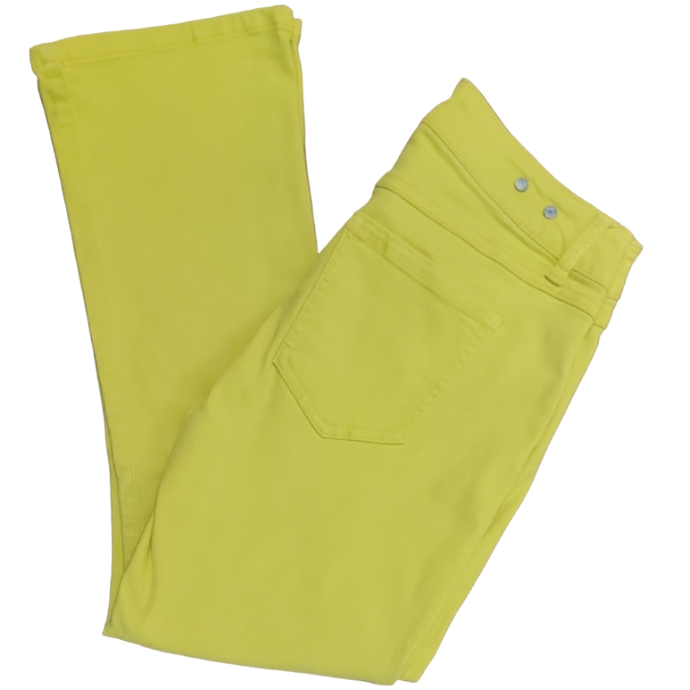 Cabi Citron Yellow Chartreuse 5 Pocket Denim Skinny Jeans Size 2 EUC